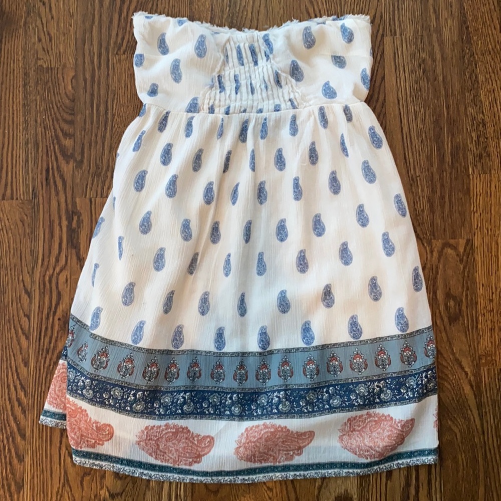 O'Neill Kiley paisley print woven strapless dress
